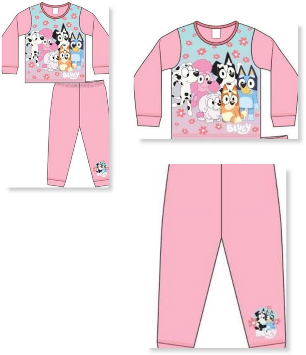 Pyjama Bluey, Bingo, Chloe, Coco, Lila & Mackenzie maat 2-3Jaar