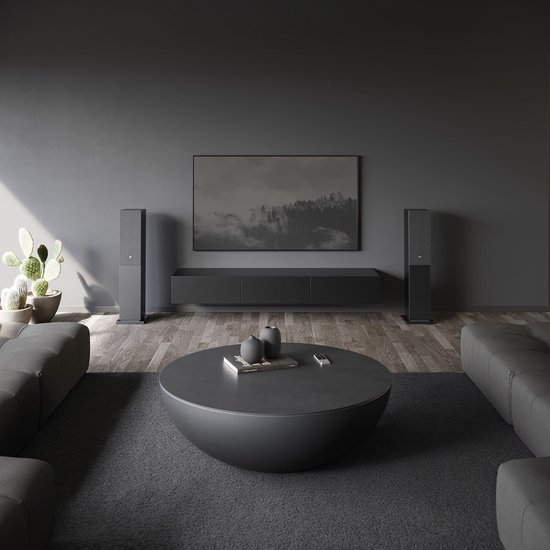 Audio Pro A48 W Smart Multiroom Actieve Vloerstaande Luidsprekers - Audio Pro Multiroom (Linkplay) - Ruimtecorrectie - 2x130W Speakers - Zwart van Merkloos — afbeelding 2