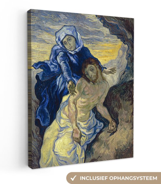 Peinture sur toile 120x160 cm - Décoration murale Pietà (d'après Delacroix) - Vincent van Gogh - Décoration murale salon - Décoration chambre - Accessoires de chambre - Peintures