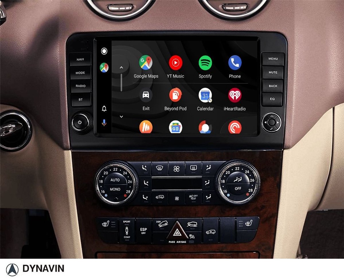 Dynavin Navigatie Mercedes ML 2005-2013 dvd carkit android auto apple carplay met most