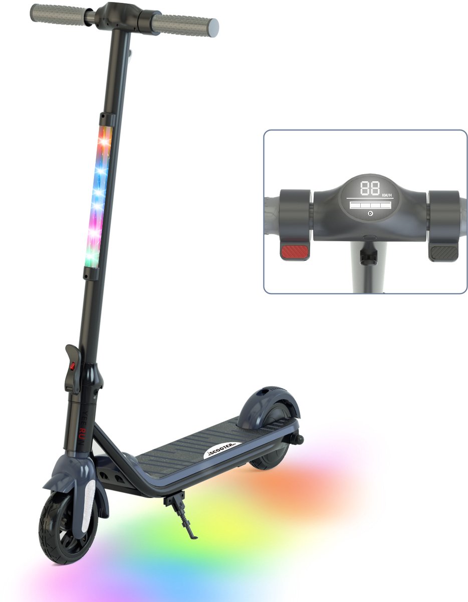 YEE RUN Kinderstep 150W Motor – Opvouwbaar Elektrische Step – Topsnelheid 12 km/u – Bereik 5-8km – 6″ Banden – voor 6-12 jaar oude Kinderen – Grijs. YEE RUN Kinderstep 150W Motor – Opvouwbaar Elektrische Step – Topsnelheid 12 km/u – Bereik 5-8km – 6″ Banden – voor 6-12 jaar oude Kinderen – Grijs.