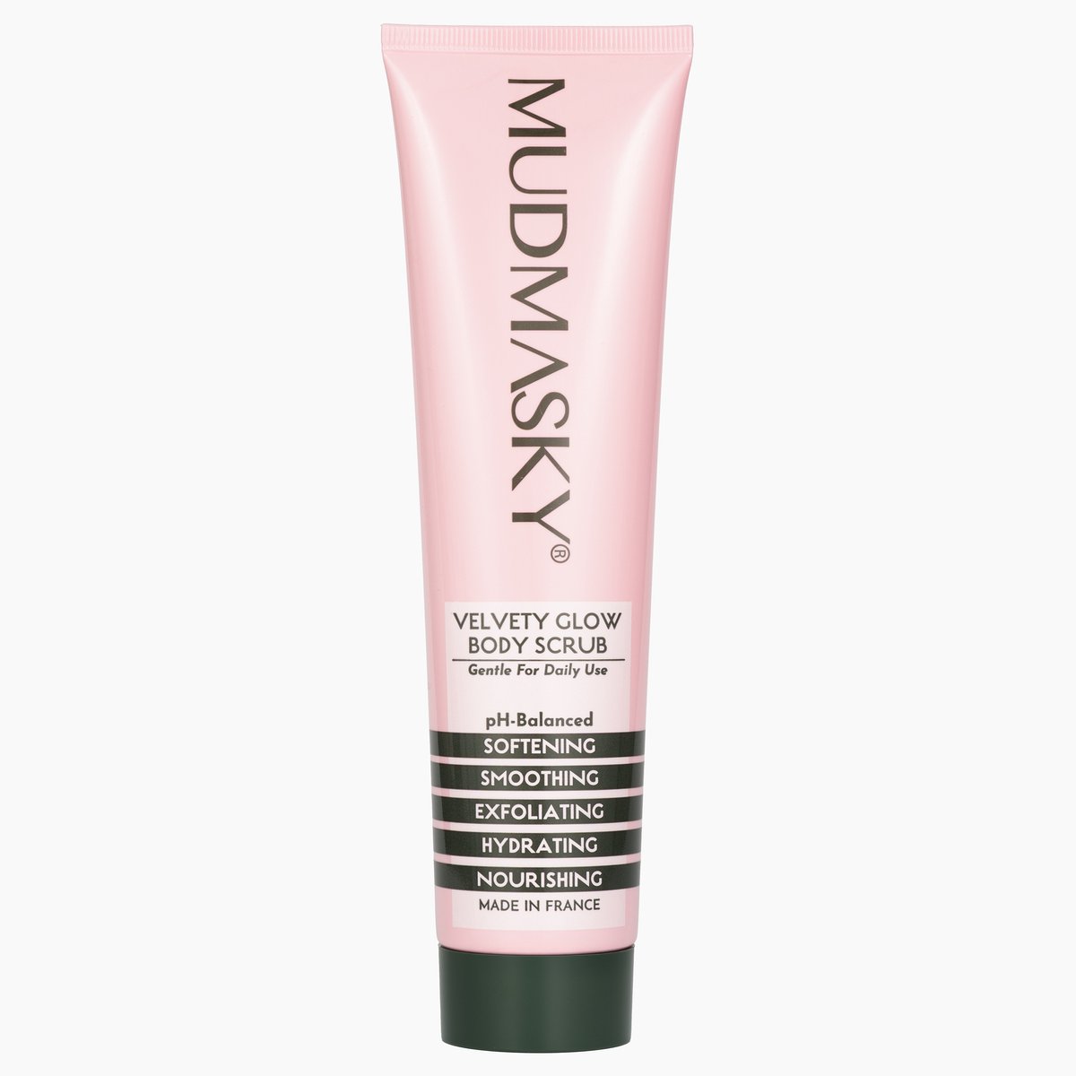 MUDMASKY Velvety Glow Body Scrub 180ml - allergeenvrije natural rose parfum - Shower scrub - Bodyscrub - lichaamsscrub - douchescrub - Lichaamsverzorging