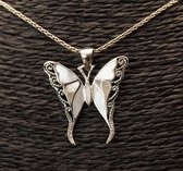 Pendentif Papillon En Argent - Occasion - Bijou Vintage élégant