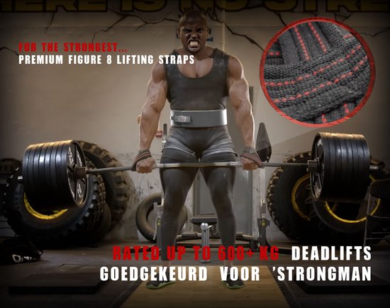 RDX Figuur 8 Riem, Strap Bodybuilding Gym Lifting Polssteun RDX Figuur 8 Riem, Strap Bodybuilding Gym Lifting Polssteun