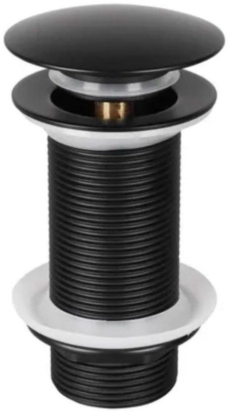 Foto: Clickwaste afvoerplug mat zwart zonder overloop 