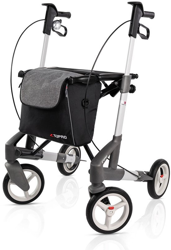 Rollator Topro Troja 5G Small Incl Rugband Zilver (Zachte wielen )