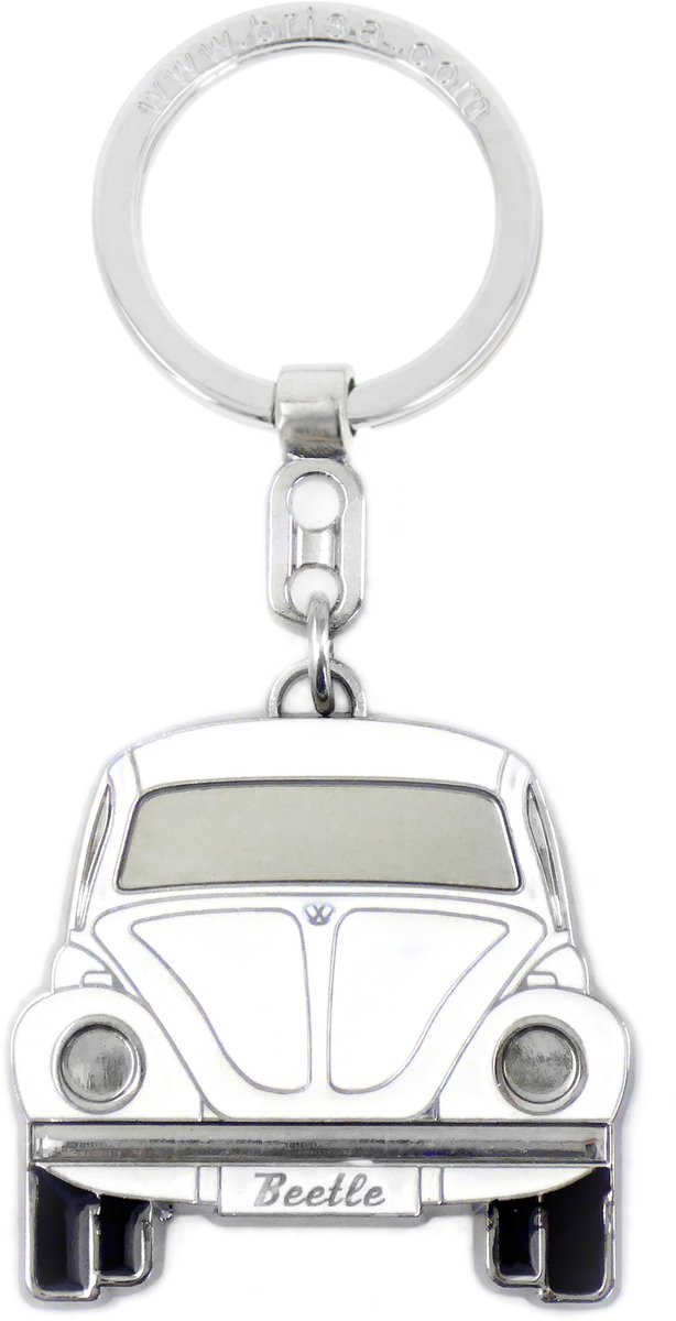 BRISA VW Collection - Volkswagen geëmailleerde metalen sleutelhangerring sleutelaccessoire sleutelhouder in Kever-design