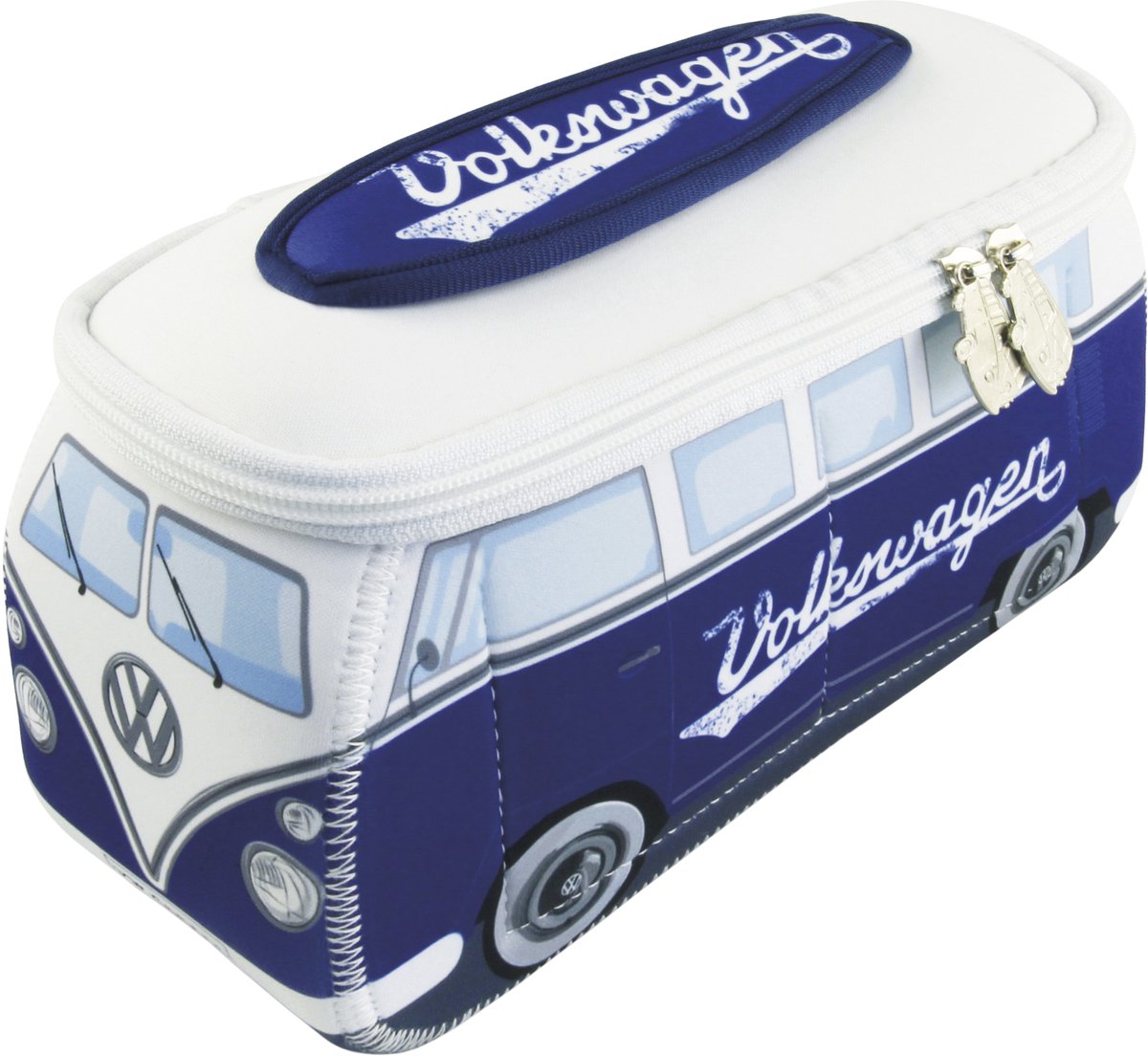 BRISA VW Collection - Volkswagen neopreen universele make-up-, cosmetica-, reisapotheek-tas in T1 Bulli Bus-design