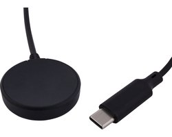 USB-C Oplaadkabel – Geschikt voor Samsung Galaxy Watch 3 t/m Ultra & FE – 1 Meter – Magnetische Draadloze Oplader – Zwart