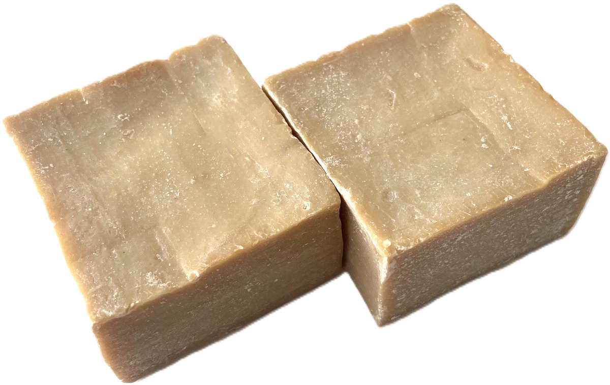 2 stuks | Geitenmelk Zeep - 100% Natuurlijke Handgemaakte zeep van pure olijf en geitenmelk - 2 x 100g helpt tegen acne, eczeem en psoriasis of droge huid (100% handmade and natural goats milk soap)