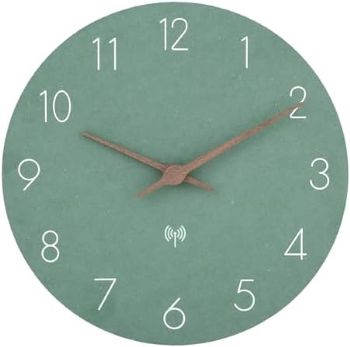 PromoHome Radiogestuurde Wandklok - Stil Werkend en Makkelijk Afleesbaar, 30 cm "Groen"