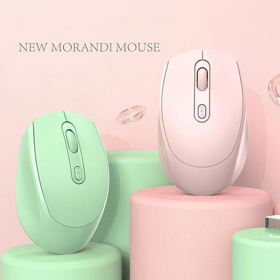 TQQ Draadloze muis, 2,4 GHz USB-muis, bluetooth-muis, 1600 dpi, optische tracking, oplaadbare led-dual-modus, muis voor laptop, pc, iOS, Android, iPad, Windows