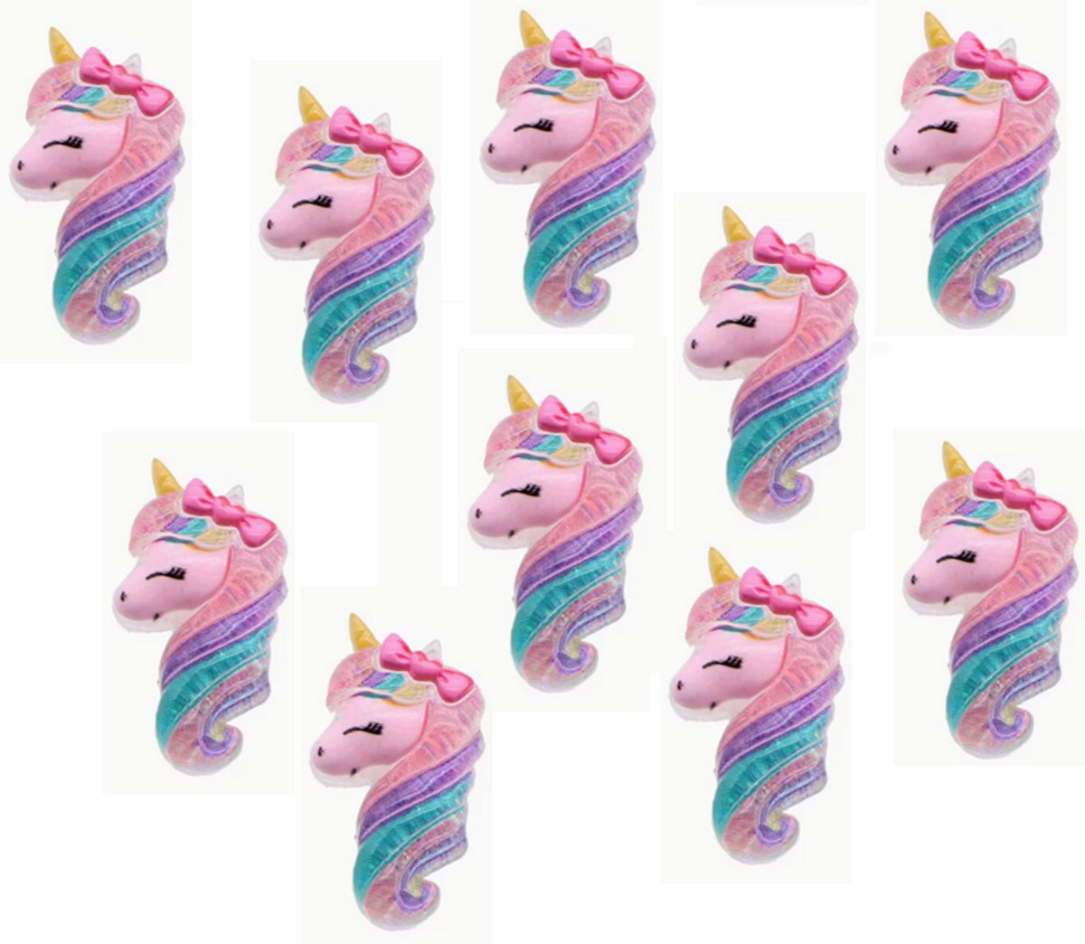 Schoen pins glitter unicorn - schoenbedel glitter eenhoorn - schoenbedels - schoen charms - pins - ook voor crocs