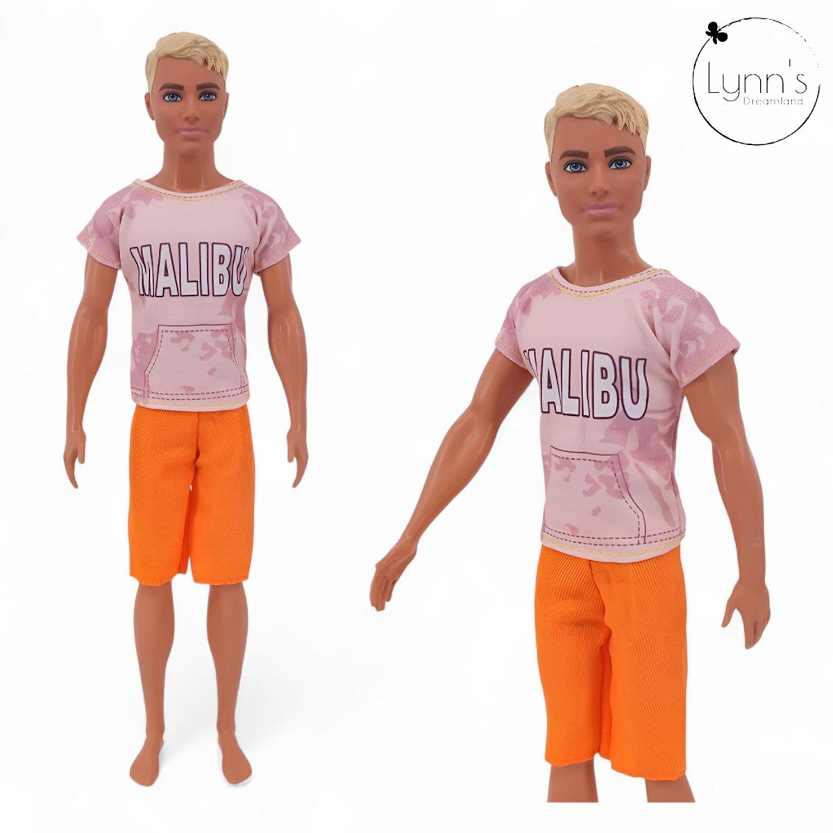 Lynn’s poppenkleertjes - Set ‘Ethan’ - Geschikt voor modepop - Set van 4 outfits en 1 skateboard - Kleding voor modepoppen - Cadeauzakje — afbeelding 9