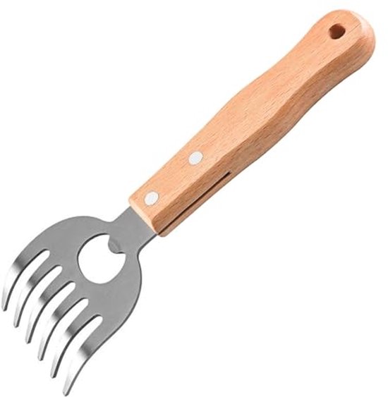 2 Stuks Vleesversnippering Klauwen Rvs Bbq Shredder Beerklauwen Vleeshandler Vorken Voor Verpletteren Getrokken Varkensvlees Kip Rundvlees Enz. — afbeelding 2