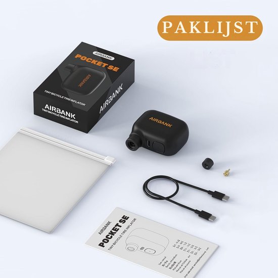 Fietspomp - Fietspomp elektrisch - Oplaadbare batterij - 12 LPM - 93 g - ‎6,4 x 3,1 x 6,45 cm — afbeelding 4