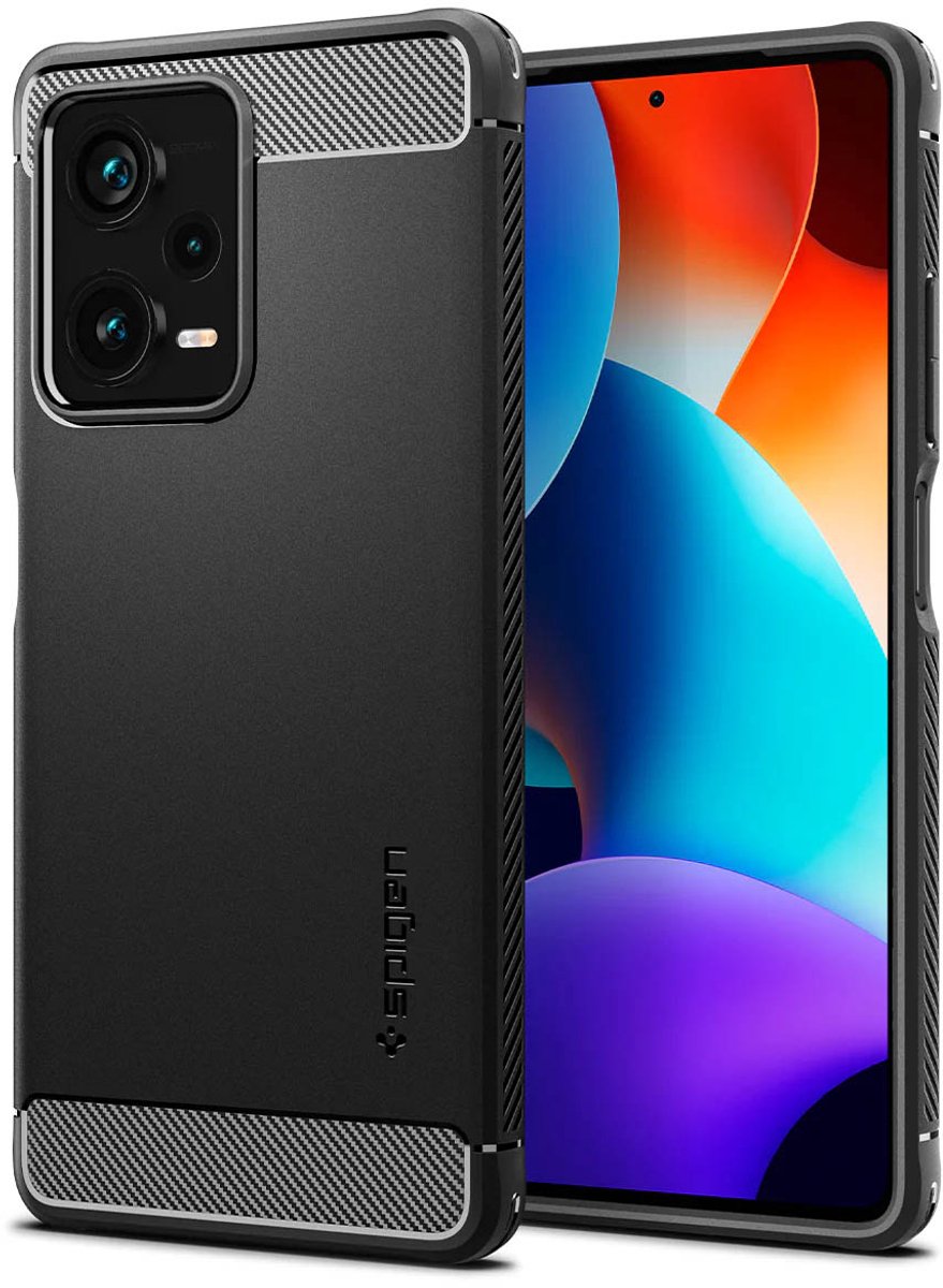 Spigen Rugged Armor hoesje voor Xiaomi Redmi Note 12 Pro+ - Zwart