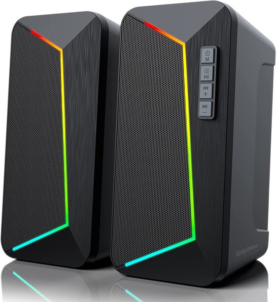 Gadgetplace PC speakers met Bluetooth 5.3 - RGB verlichting - Computerspeakers - Game speakers voor PC - Speakerset