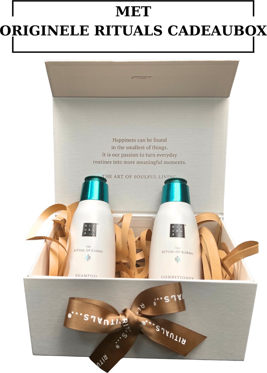 Rituals - Karma - Geschenkset - Shampoo 250 ml + Conditioner 250 ml in Originele Rituals Cadeaubox
