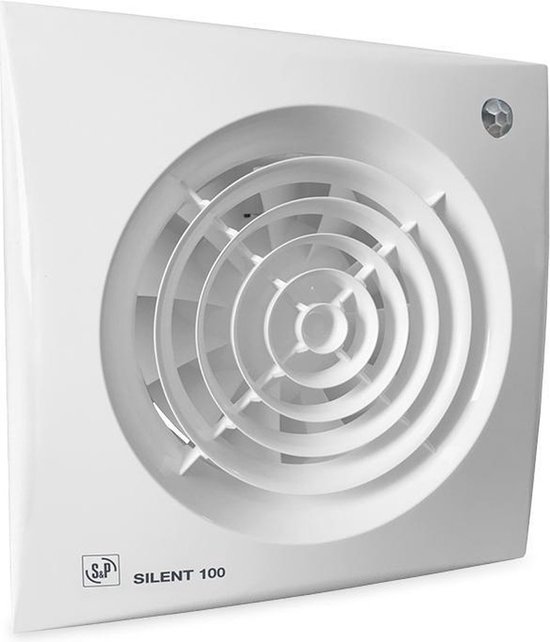 Soler & Palau Silent 100CRZ 100mm Badkamerventilator Stil Met Terugslagklep, Kogellagers, 95m³/h, 26.5dB, 8W