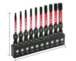 10-delig bitset torx - t7-t8-t9-t10-t15-t20-t25-t27-t30-t40