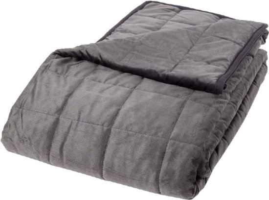 Luxe Verzwaringsdeken - Premium Gewogen Deken - Anti-Stress Slaapdeken - Kalmerende Therapie Deken - Zware Sensorische Deken - 7kg - Grijs - 135x200cm - Grijs - Duvet - Tempratuur houdend - Fleece Deken