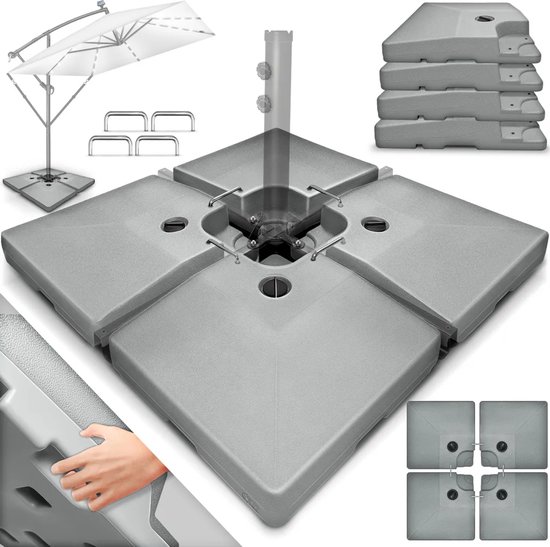 KESSER® Parasoltegel - Parasolvoet - Vulbaar tot 80 kg - Grijs