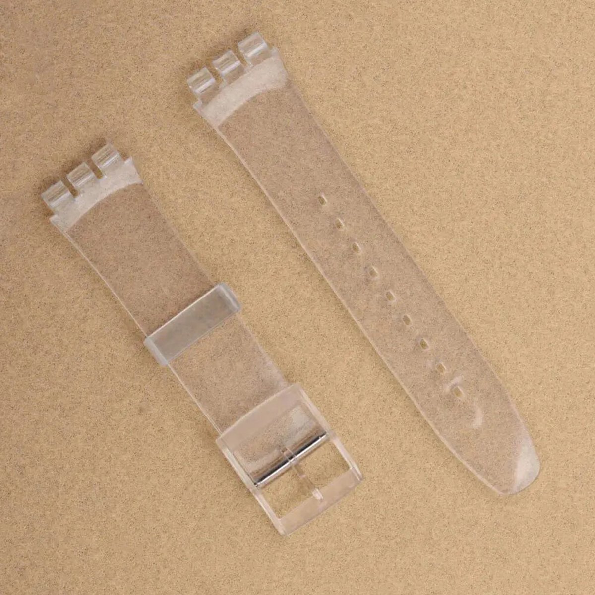 Geschikt voor Swatch 20mm rubberen siliconen vervangende band - zwart