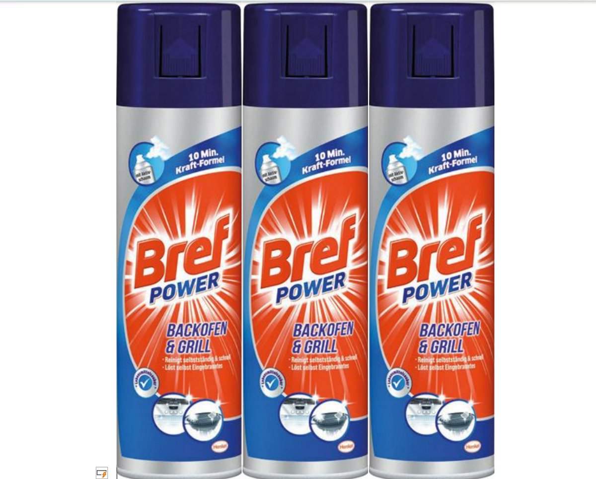 Bref - Voordeelverpakking - Oven & Grillreiniger 3 x 500ml