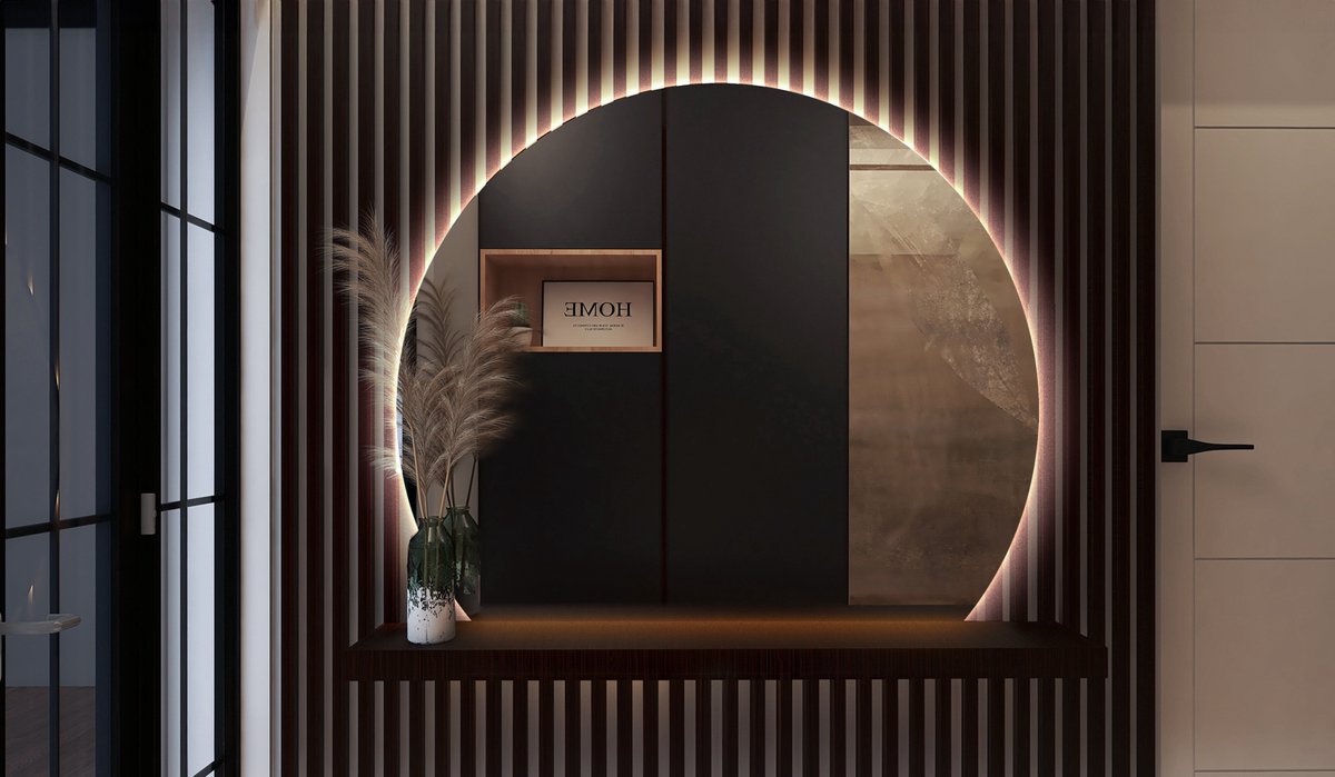 Coloray Halfronde Spiegel LED - Grote Ronde Spiegel LED - 63 cm x 70 cm - Grote Woonkamer