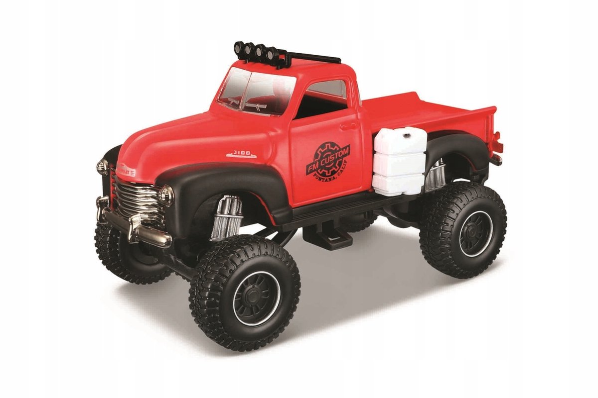 Maisto 4x4 Rebels Chevrolet Pickup 1953 - Rood Modelauto 114mm
