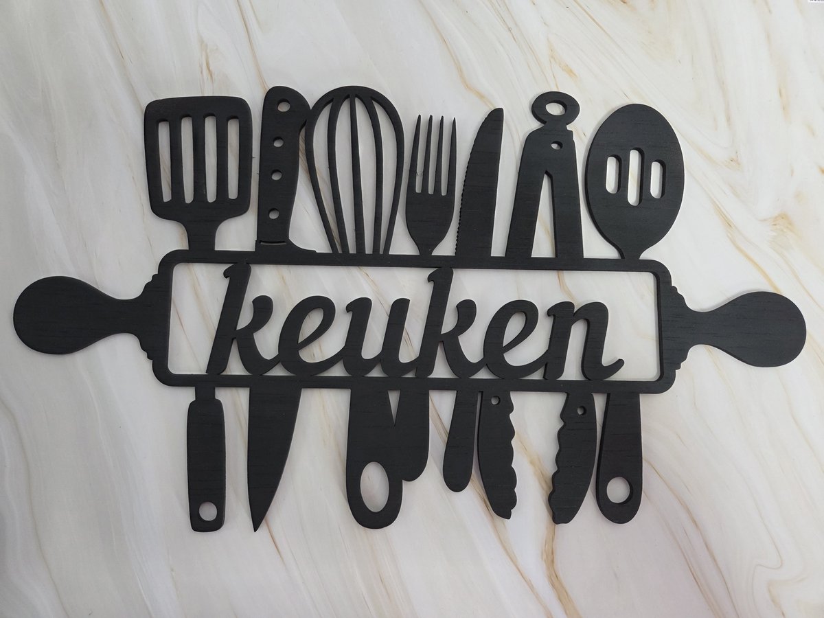 Keuken tekst deurbord - Keuken bordje - Tekst voor de Keuken deur