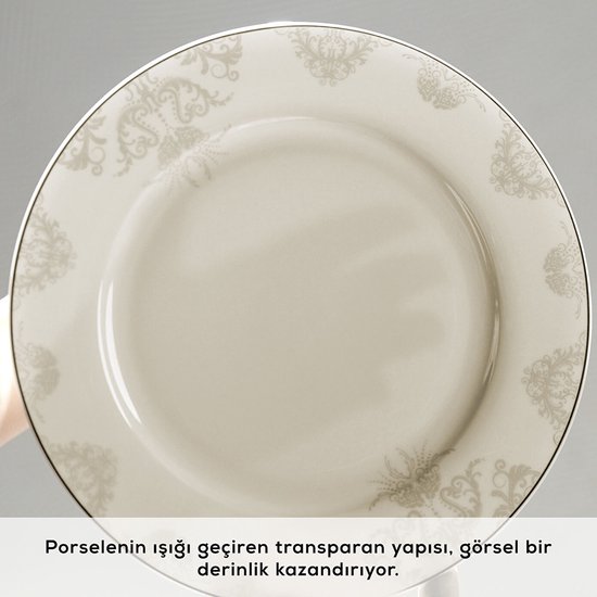 Karaca Siena Servieset 53-Delig - 12 Personen - New Generation Bone - Goud Detail - Luxe Dinerset — afbeelding 3