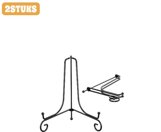 2 stuks bordenstandaard hout, bordenstandaard voor standaard, bamboe