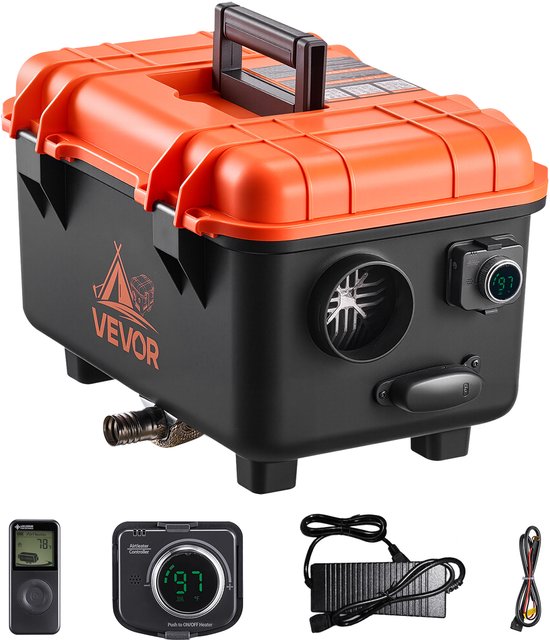 VEVOR Diesel Luchtverwarmer 8 kW DC 12 V/24 V Draagbare Standkachel (Alles-in-één) met Afstandsbediening en LCD-scherm, Laag Geluidsniveau, 4 L Brandstoftank voor Vrachtwagens Campers