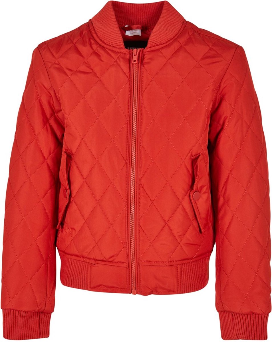 Urban Classics Diamond Quilt Nylon Kinder Jacket Kids 110/116 Rood