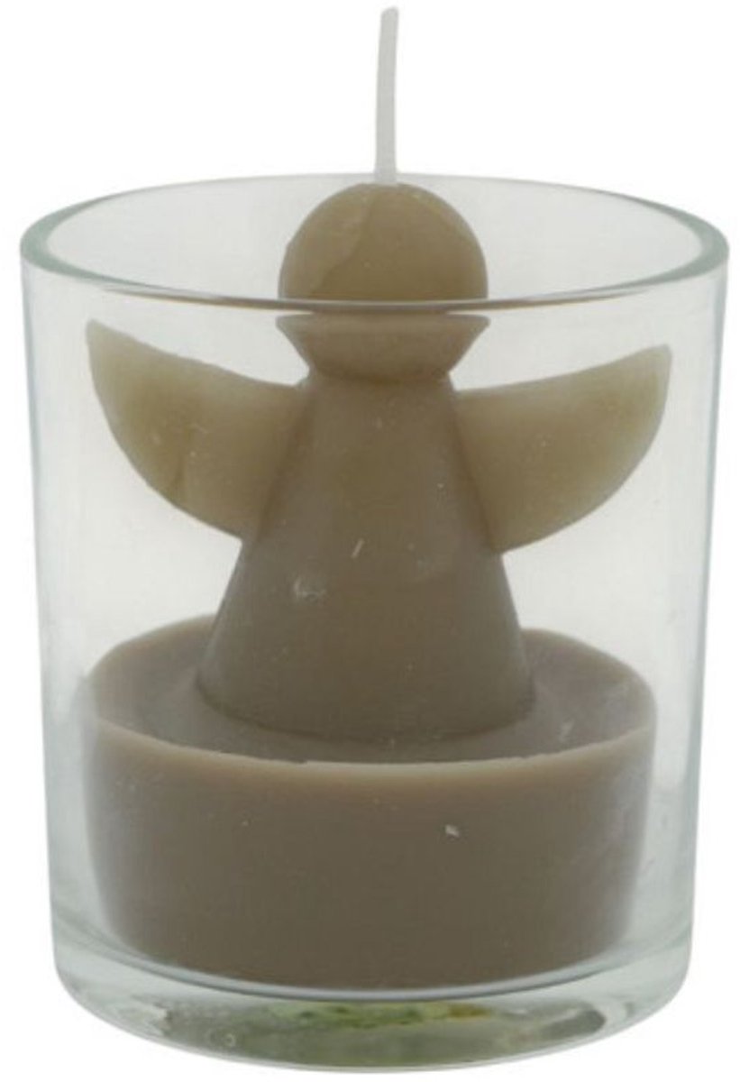 Home Society Kerst Engel in Glas Taupe