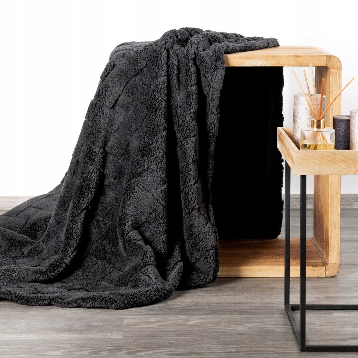 Luxe Pluche Deken 170x210cm - Zacht & Warm - Visgraat Patroon
