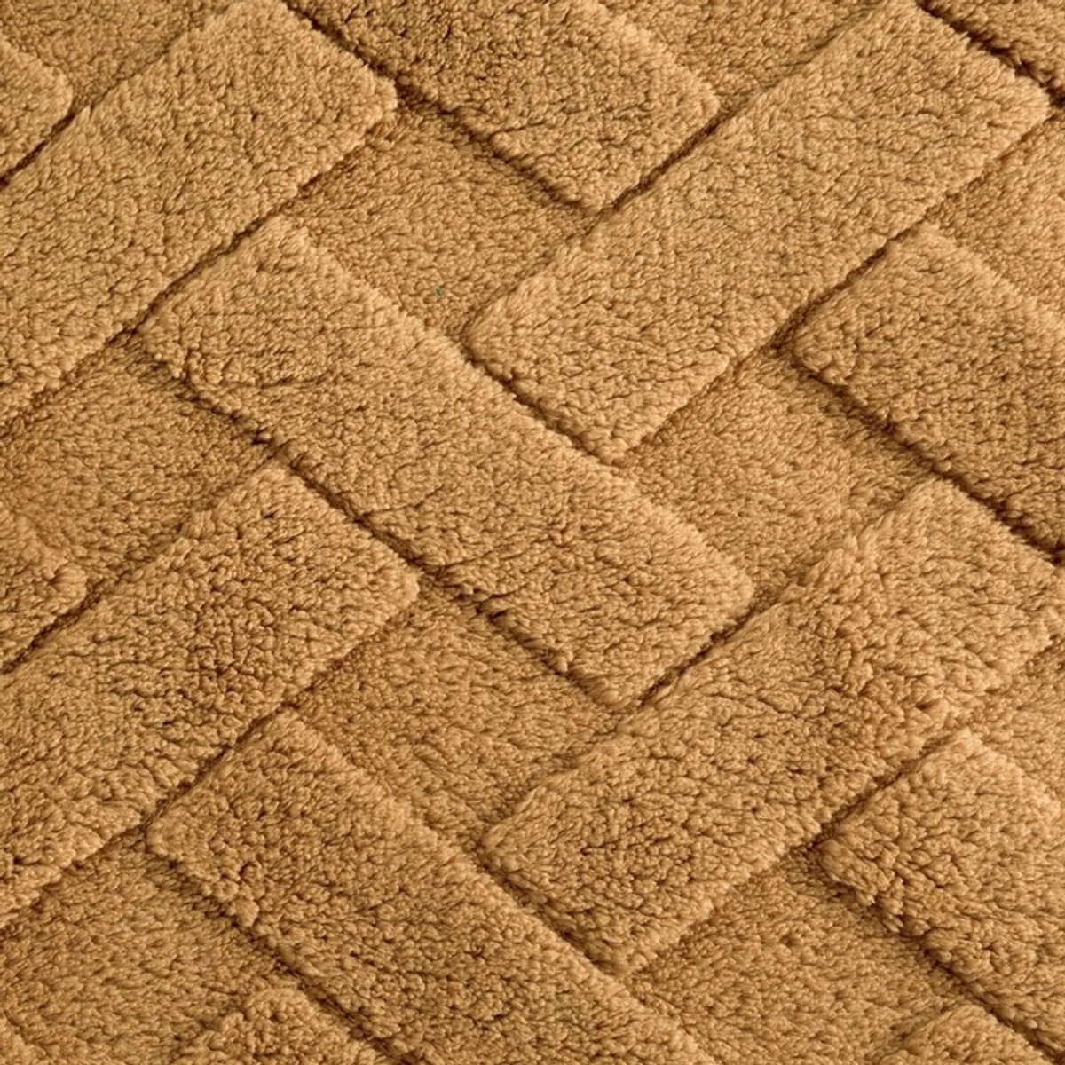 Zachte Microvezel Deken CARO Visgraat 150x200cm Honingkleur