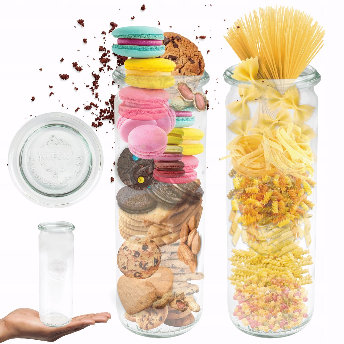 Weck Glazen Pot 600ml Cilinder met Glazen Deksel - Duurzaam & Veelzijdig