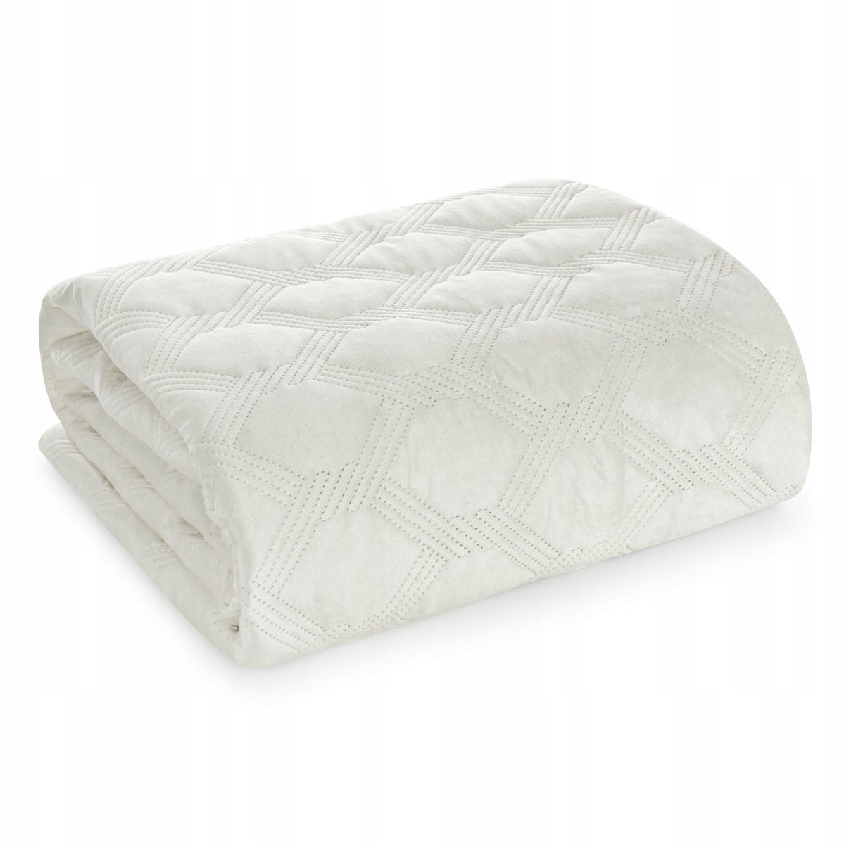 Luxe wattensprei 220x240cm Crème Fluweel - Stijlvol & Modern