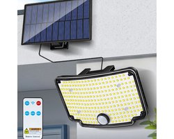 1 st 254 LED Solar Split Outdoor Courtyard Light, Solar Split Wall Light, eenvoudig te installeren, afstandsbediening, voor tuinen en parken - Decoratieve tuinstraatverlichting - Wandlamp