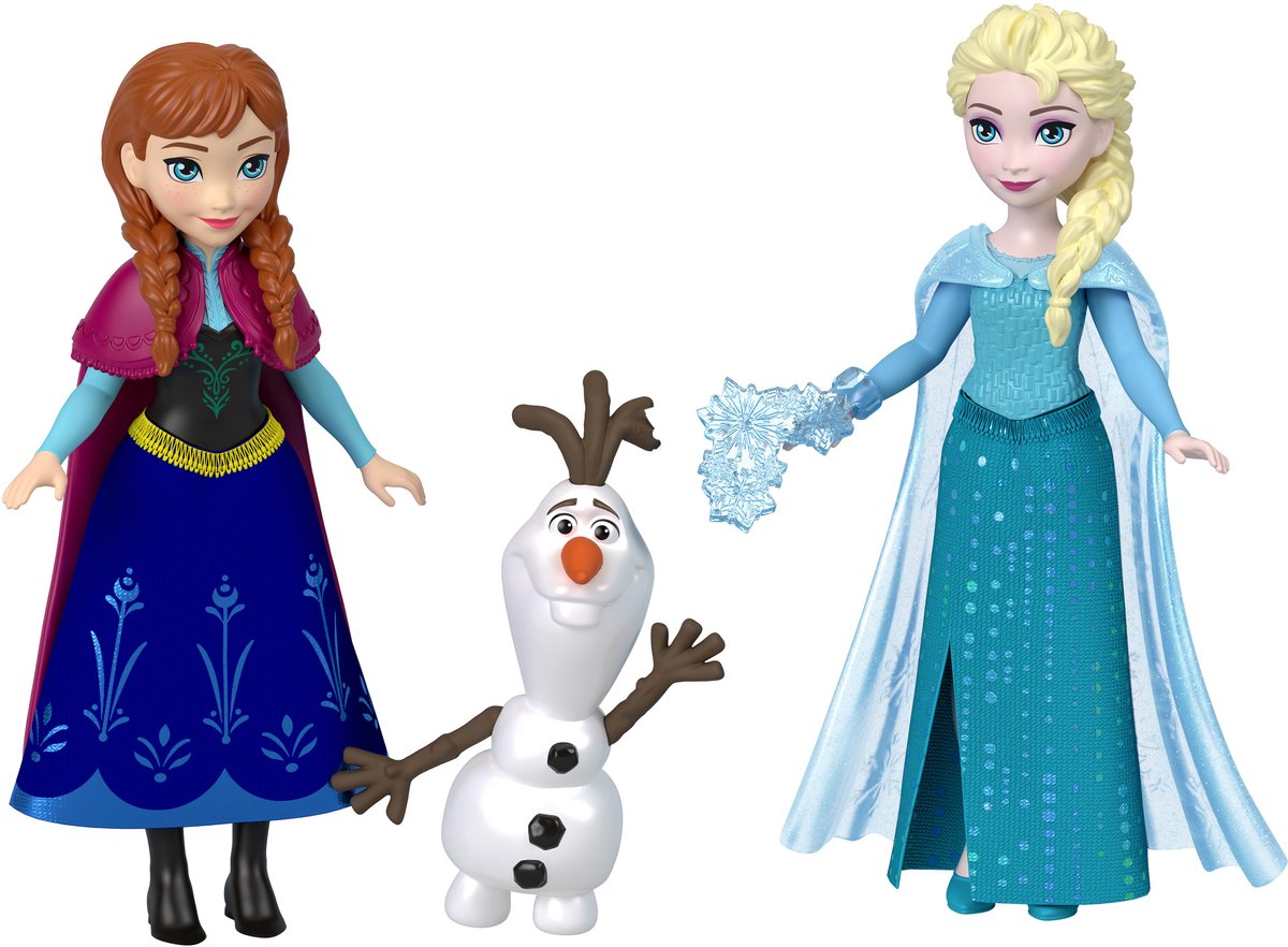 Disney Frozen Anna en Elsa Personageset - met 4 kleine poppen en 4 accessoires — cadeau in Spellen & Speelgoed - foto 5