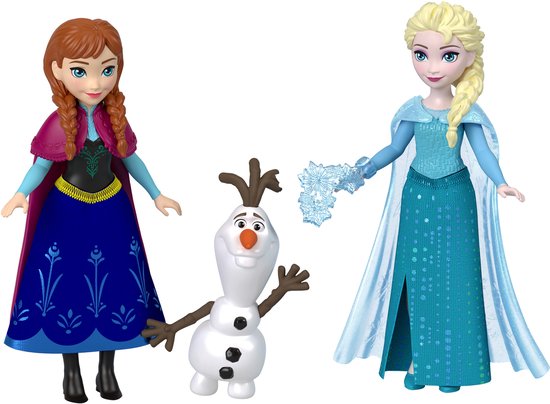 Disney Frozen Anna en Elsa Personageset - met 4 kleine poppen en 4 accessoires — afbeelding 5