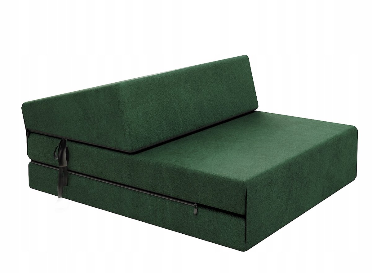 FDM SARA MINI Opklapbare Bank Matras 70x200 cm - Comfortabel in Compact Groen
