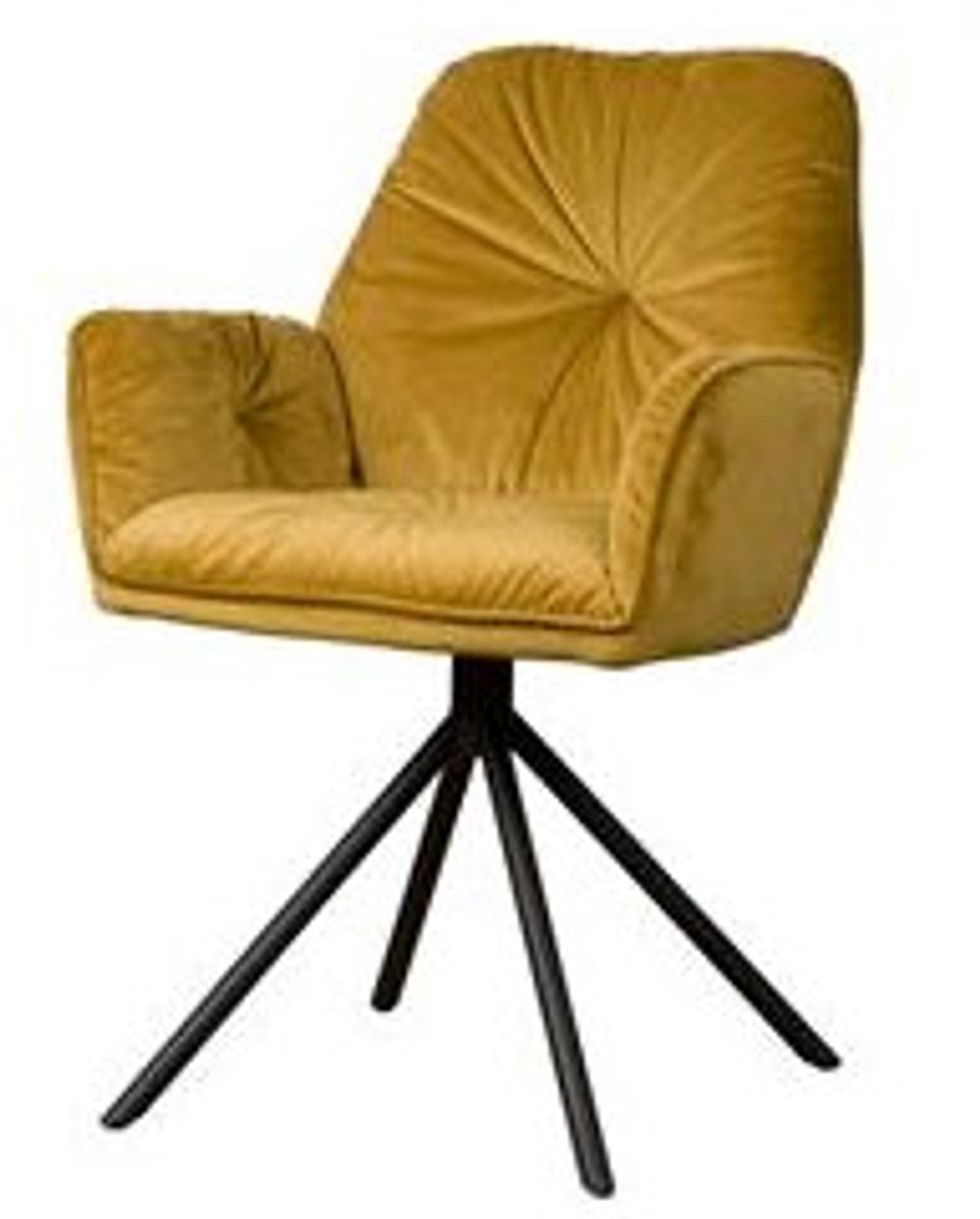 Tower Living Palma Armstoel - fabric Bluvel 68 yellow Geel