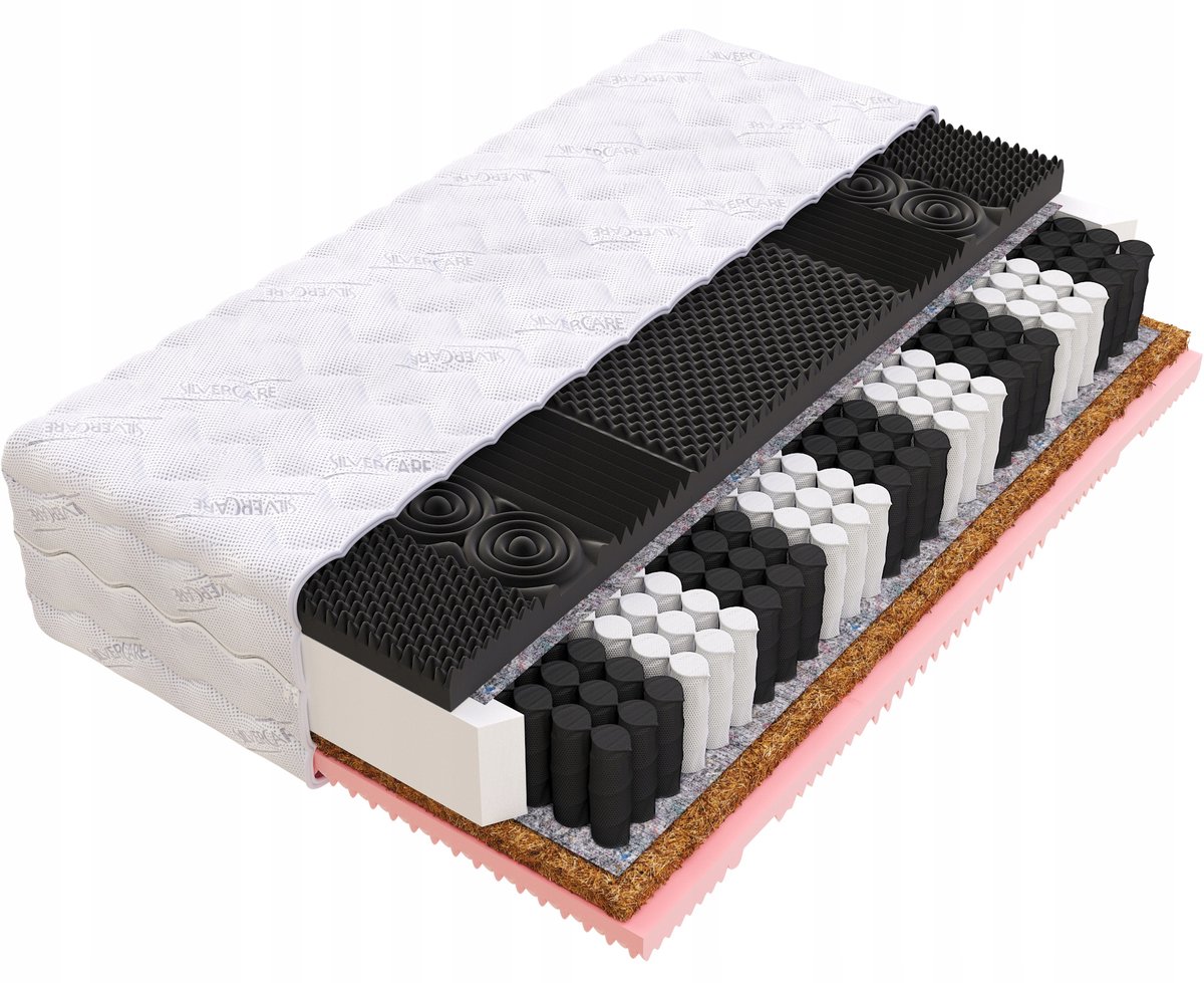 LUX Pocketvering Matras 200x200cm - H3/H4 - Visco & Kokos