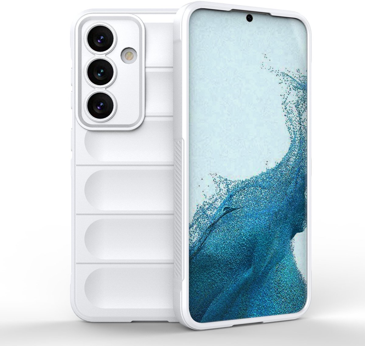 Solidenz AeroGrip geschikt voor Samsung Galaxy S24 hoesje - Wit