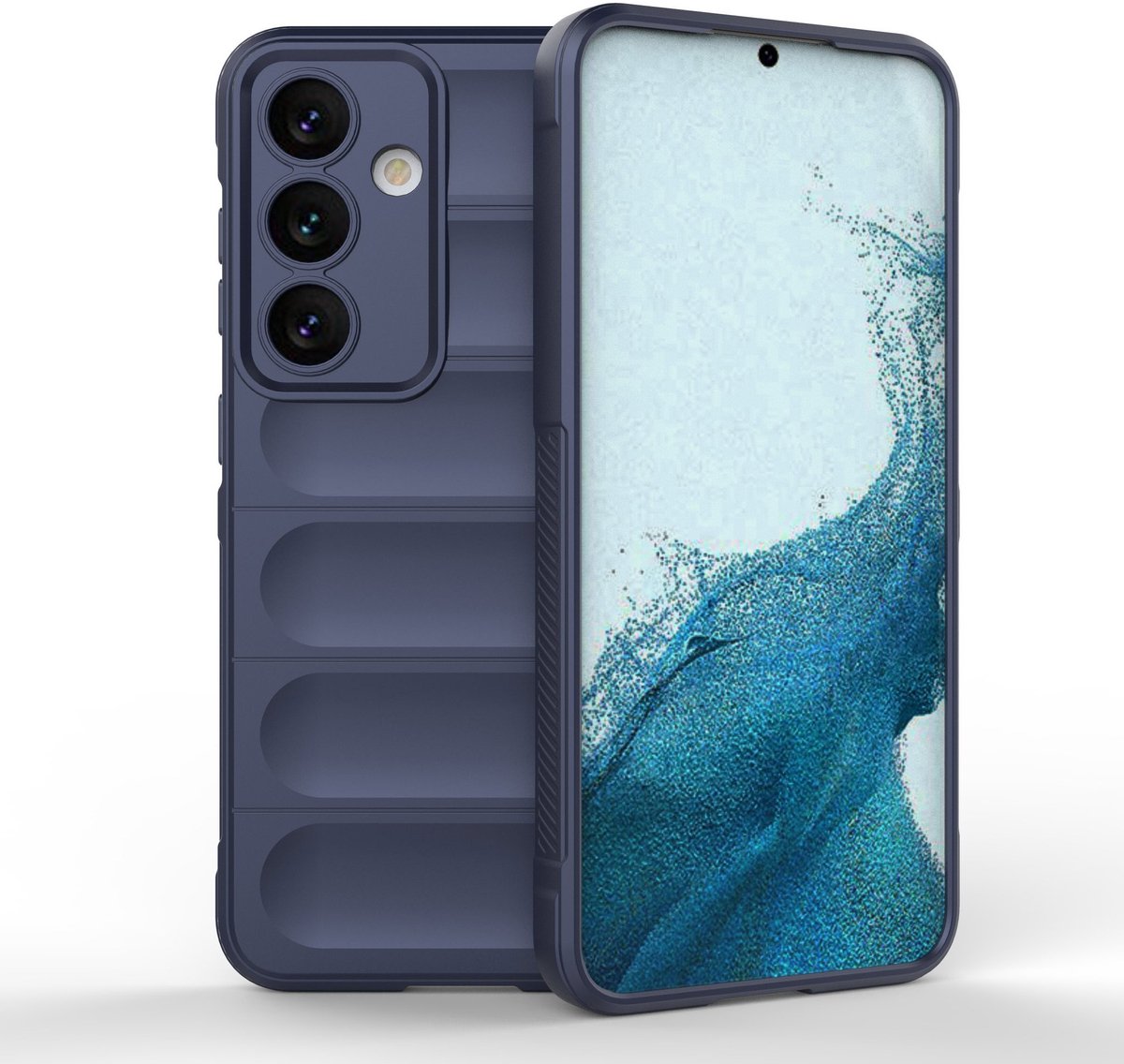 Solidenz AeroGrip geschikt voor Samsung Galaxy S24 Plus hoesje - Donkerblauw