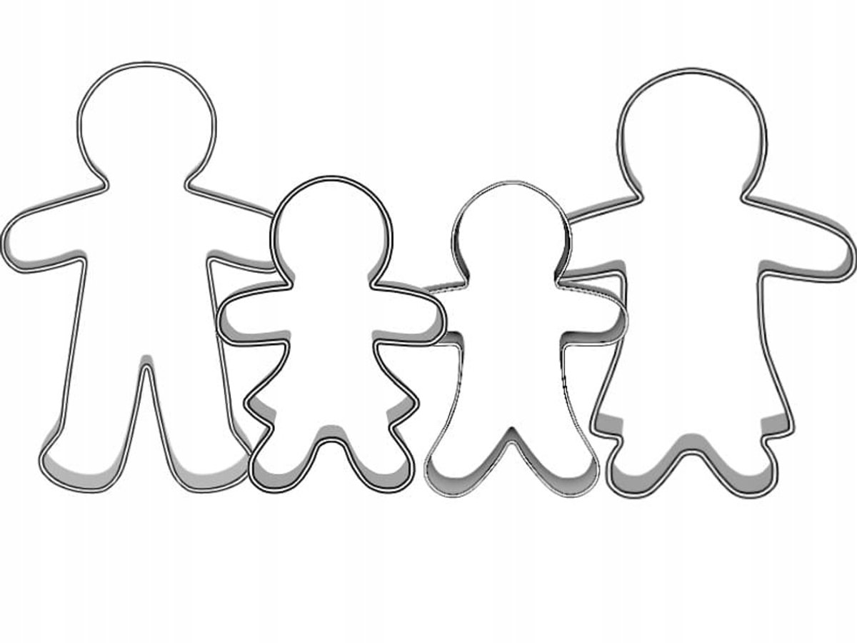 4x Koekjesvormpjes Familie - Koekjes & Peperkoek Uitstekers